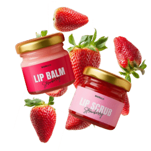 Strawberry Lip Balm & Scrub Combo